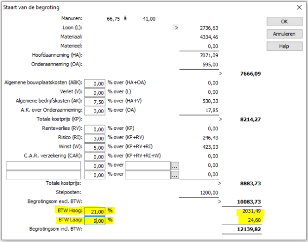 BTW - ArchiCalc Calculatiesoftware