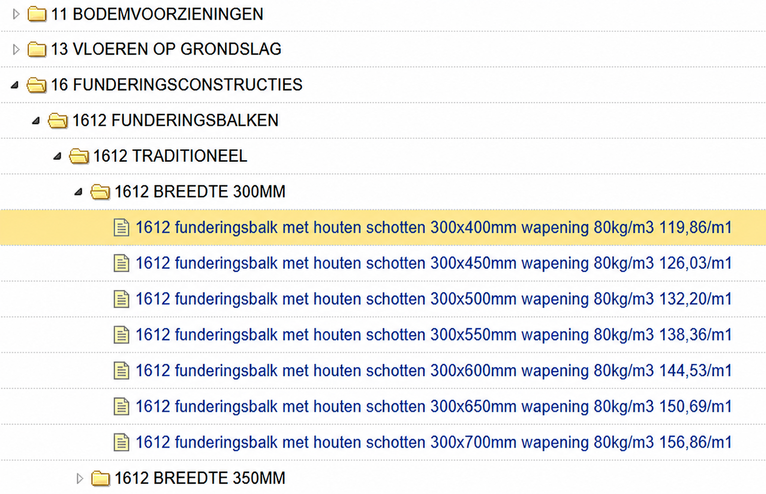 Zoekboom met bouwdelenstructuur
